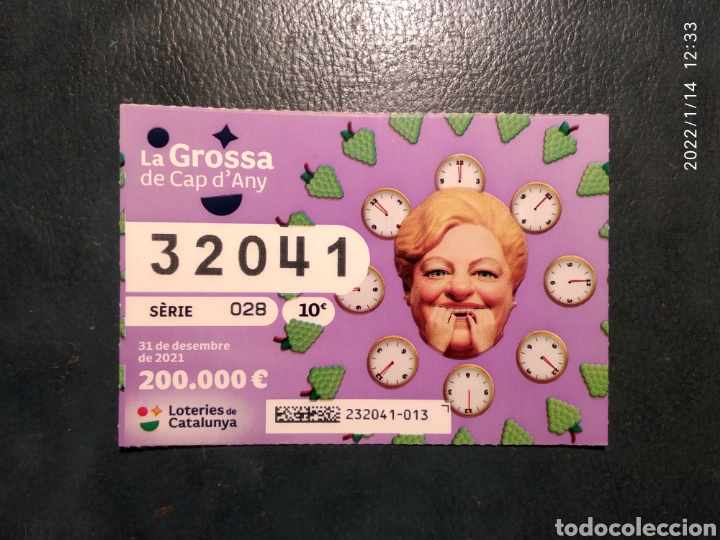 Cupones ONCE: 1 billete La Grossa de Cap dAny 2021 - Foto 1