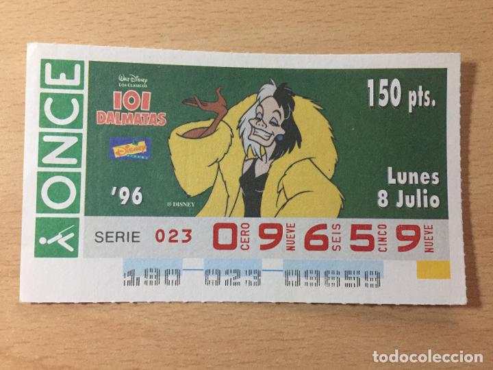 Cupones ONCE: ONCE - 08-07-1996 - 09659 - 101 DALMATAS - Foto 1