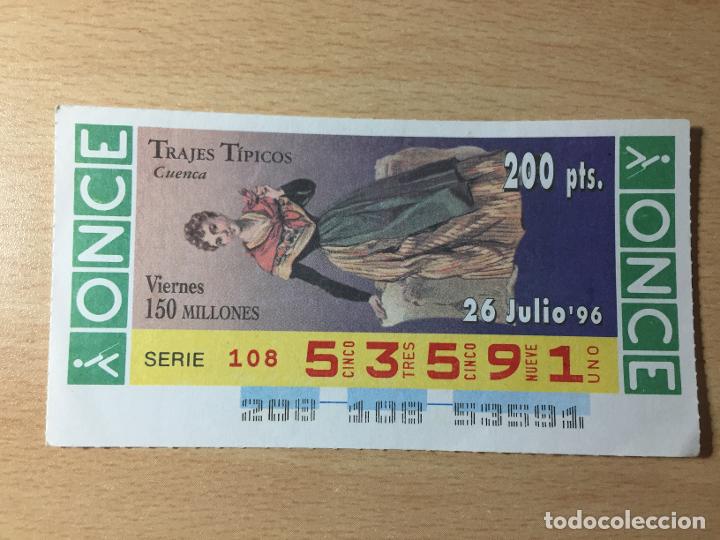 Cupones ONCE: ONCE - 26-07-1996 - 53591 - TRAJES TIPICOS - Foto 1