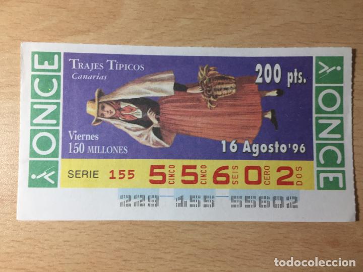 Cupones ONCE: ONCE - 16-08-1996 - 55602 - TRAJES TIPICOS - Foto 1