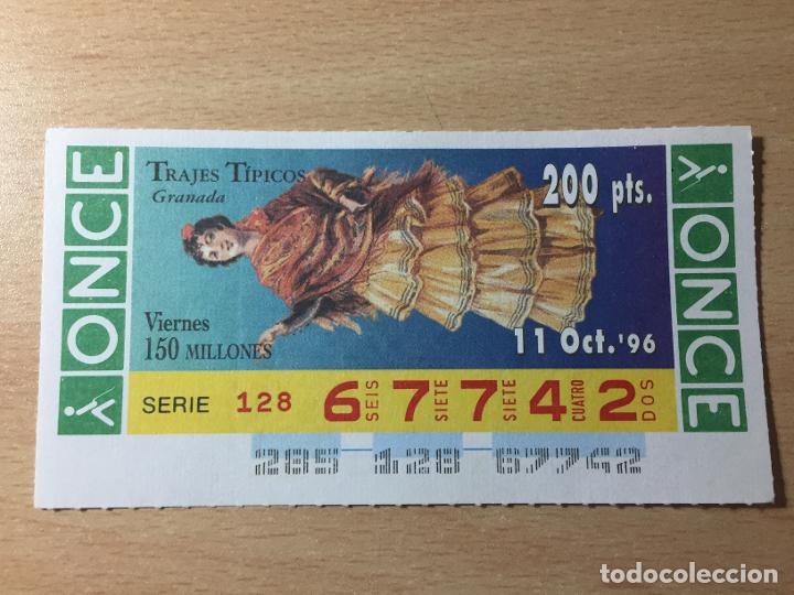 Cupones ONCE: ONCE - 11-10-1996 - 67742 - TRAJES TIPICOS - Foto 1