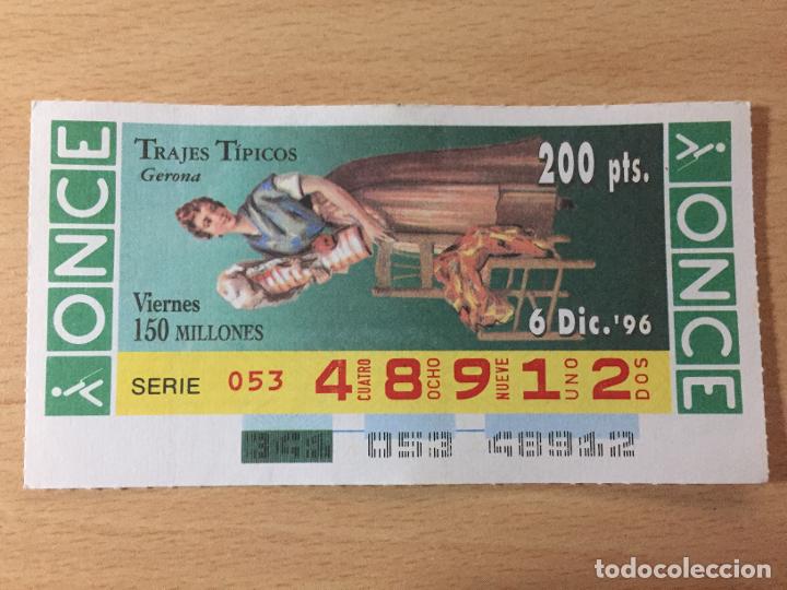 Cupones ONCE: ONCE - 06-12-1996 - 48912 - TRAJES TIPICOS - Foto 1