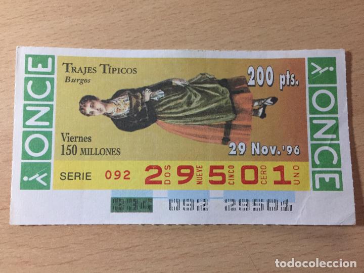 Cupones ONCE: ONCE - 29-11-1996 - 29501 - TRAJES TIPICOS - Foto 1