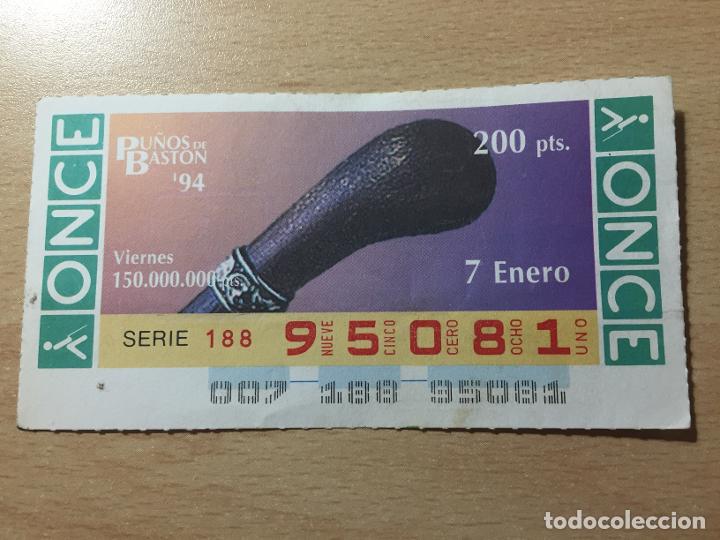 Cupones ONCE: ONCE - 07-01-1994 - 95081 - PU&Ntilde;OS DE BASTON - Foto 1