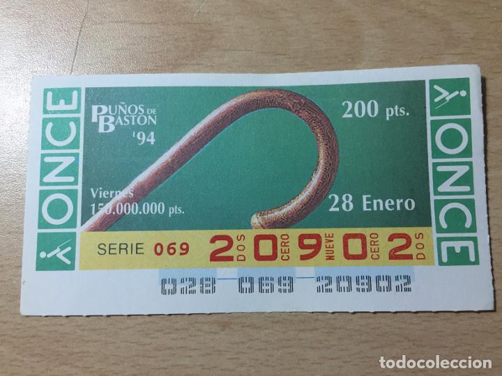 Cupones ONCE: ONCE - 28-01-1994 - 20902 - PU&Ntilde;OS DE BASTON - Foto 1