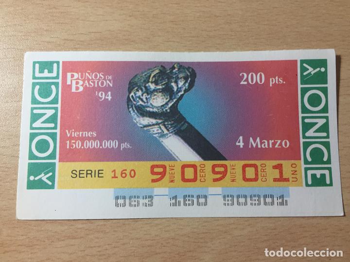 Cupones ONCE: ONCE - 04-03-1994 - 90901 - PU&Ntilde;OS DE BASTON - Foto 1