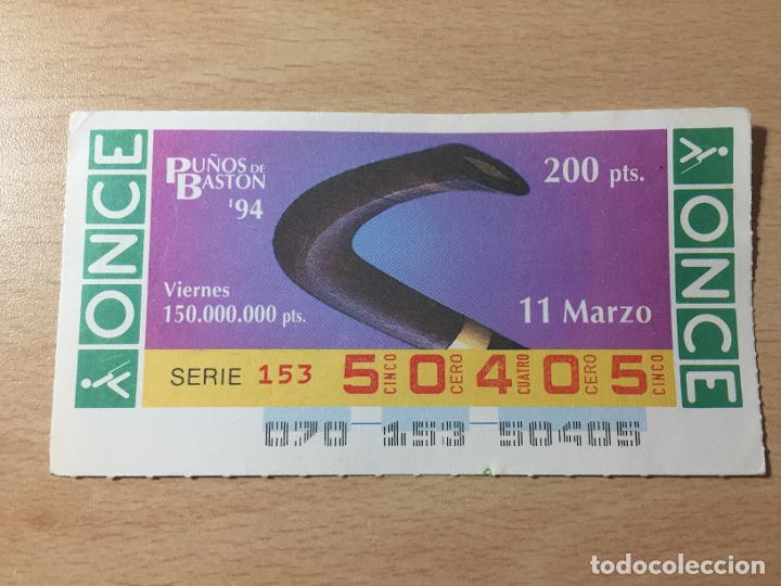 Cupones ONCE: ONCE - 11-03-1994 - 50405 - PU&Ntilde;OS DE BASTON - Foto 1