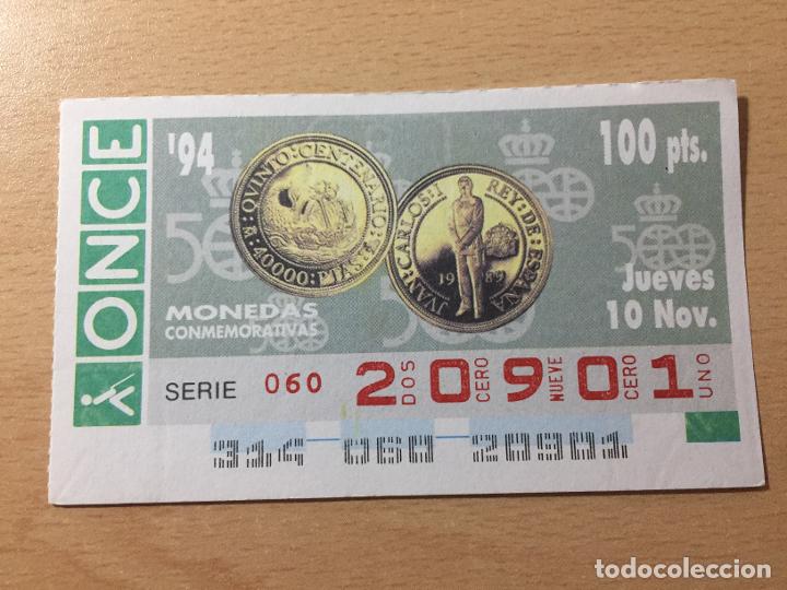 Cupones ONCE: ONCE - 10-11-1994 - 20901 - MONEDAS CONMEMORATIVAS - Foto 1