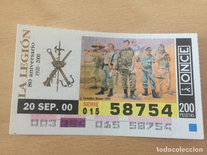Cupones ONCE: ONCE - 20-09-2000 - 58754 - LA LEGION, 80 ANIVERSARIO