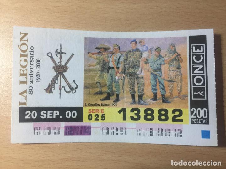 Cupones ONCE: ONCE - 20-09-2000 - 13882 - LA LEGION, 80 ANIVERSARIO