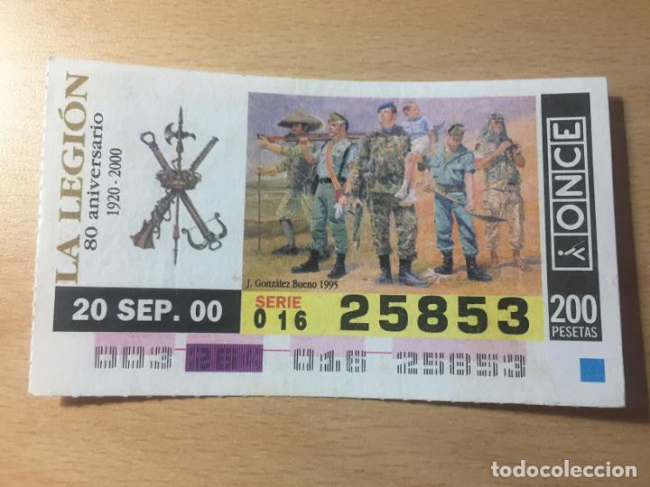 Cupones ONCE: ONCE - 20-09-2000 - 25853 - LA LEGION, 80 ANIVERSARIO