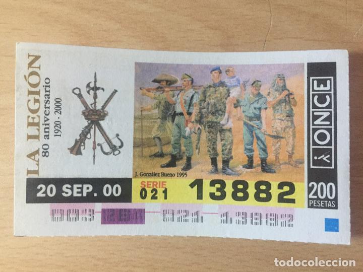 Cupones ONCE: ONCE - 20-09-2000 - 13882 - LA LEGION, 80 ANIVERSARIO