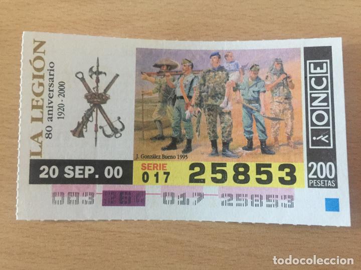 Cupones ONCE: ONCE - 20-09-2000 - 25853 - LA LEGION, 80 ANIVERSARIO