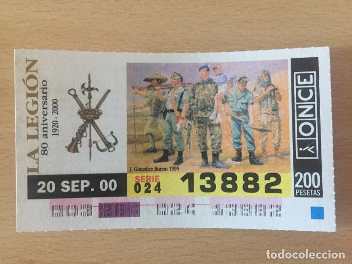 Cupones ONCE: ONCE - 20-09-2000 - 13882 - LA LEGION, 80 ANIVERSARIO
