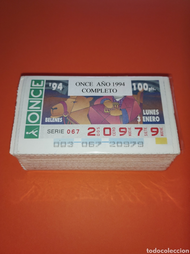 Cupones ONCE: A&Ntilde;O 1994 COMPLETO CUPONES DE LA ONCE TODOS LOS SORTEOS DEL A&Ntilde;O - Foto 1