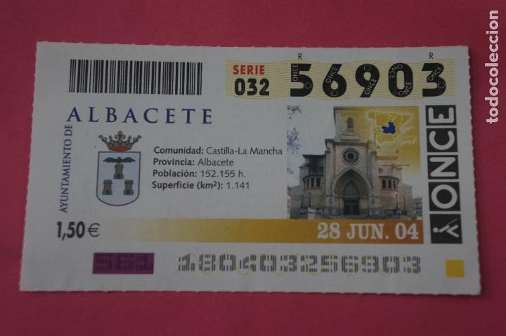 Coupon ONCE: CUPON DE LA ONCE CIUDAD DE ALBACETE CASTILLA LA MANCHA