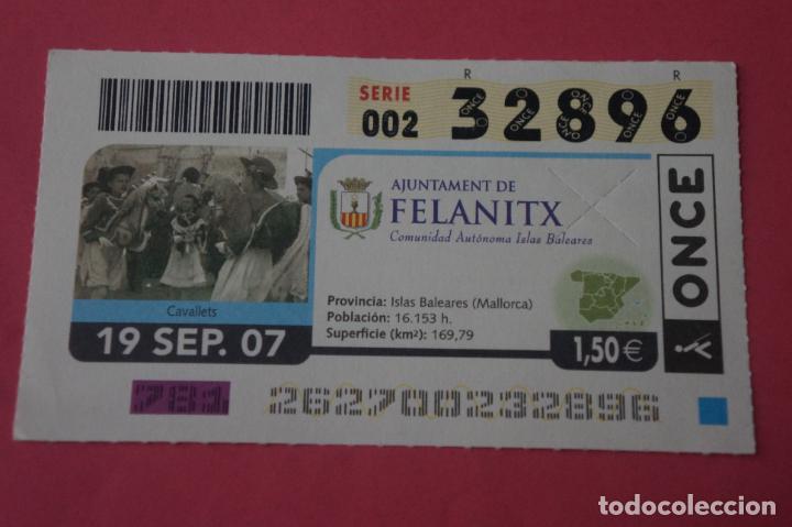 ONCE Coupons: CUPON DE LA ONCE CIUDAD DE FELANITX MALLORCA ISLAS BALEARES