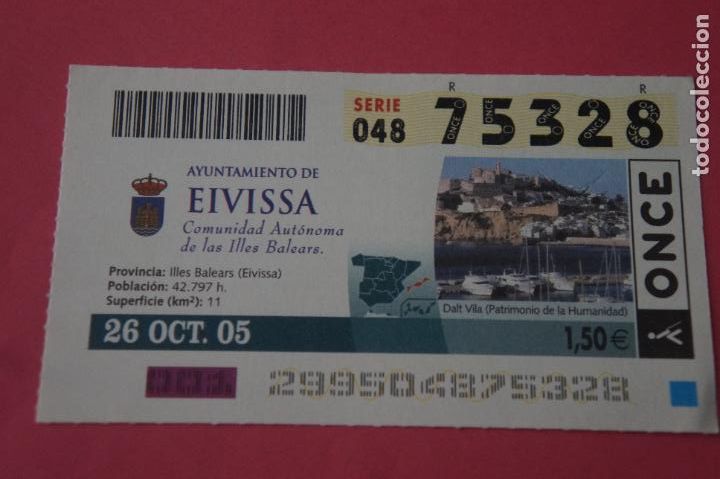 ONCE Coupons: CUPON DE LA ONCE CIUDAD DE IBIZA EIVISSA ISLAS BALEARES