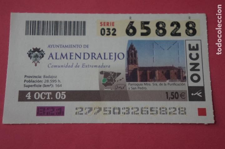 ONCE Coupons: CUPON DE LA ONCE CIUDAD DE ALMENDRALEJO BADAJOZ EXTREMADURA