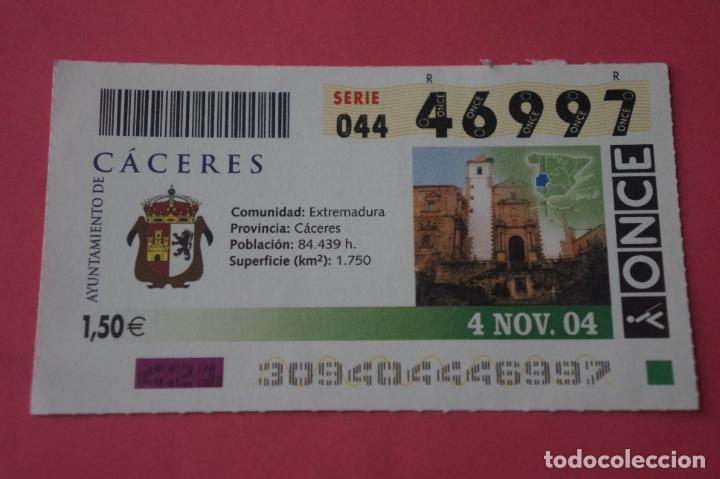 ONCE Coupons: CUPON DE LA ONCE CIUDAD DE CACERES EXTREMADURA