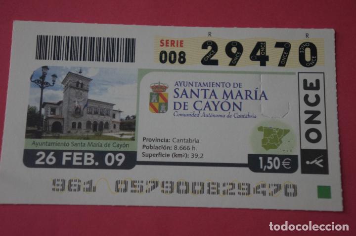 ONCE Coupons: CUPON DE LA ONCE CIUDAD DE SANTA MARIA DE CAYON CANTABRIA