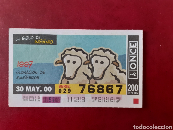 Coupon ONCE: Capicua once 76867 de 30 mayo 2000 un siglo de ingenio