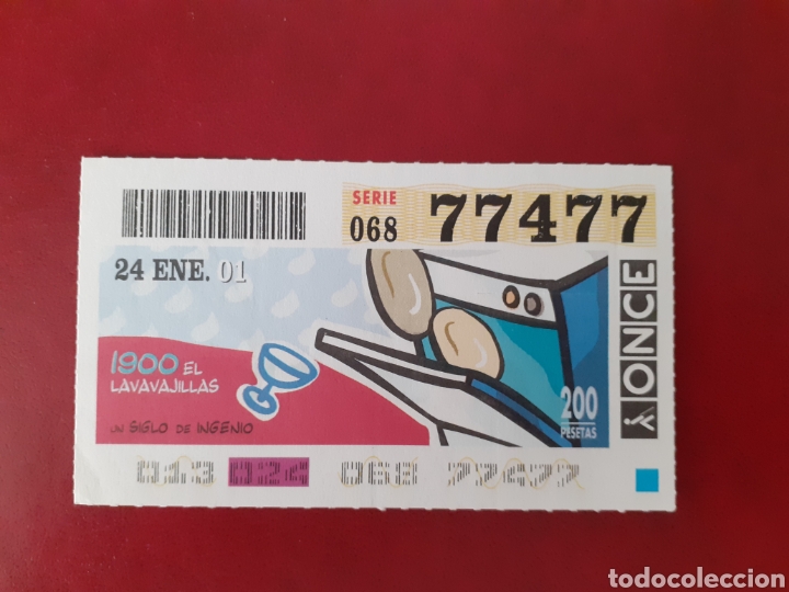 Cupones ONCE: Capicua once 77477 de 24 enero 2001 un siglo de ingenio