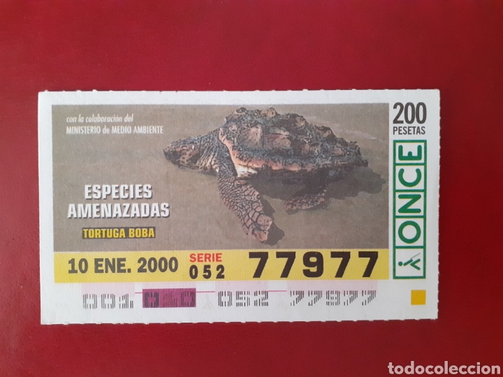 Cupones ONCE: Capicua once 77977 de 10 enero 2000 especies amenazadas