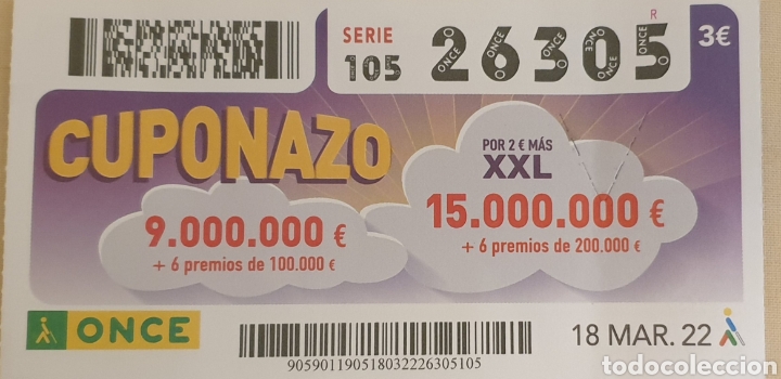 Cupones ONCE: LOTE 2 BILLETES ONCE CUPONAZO 2022 - Foto 1