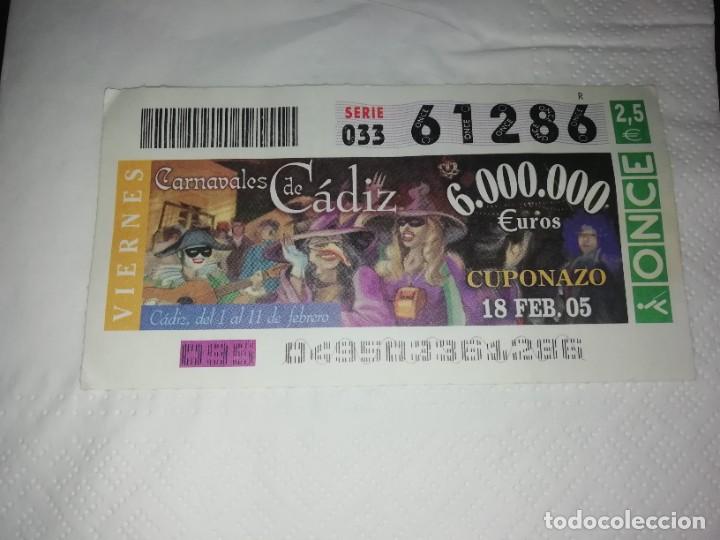 Cupones ONCE: Cup&oacute;n de la Once dedicado al Carnaval de C&aacute;diz 2005