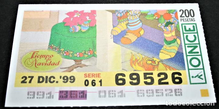 ONCE Coupons: CUP&Oacute;N ONCE -27-DICIEMBRE-1999 - TIEMPO DE NAVIDAD