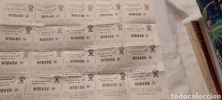 Cupones ONCE: HOJA RIFA PRO-INFANCIA GIJON 1959 - Foto 2