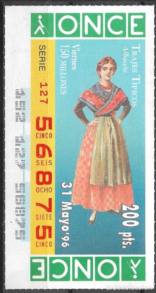 Cupones ONCE: ONCE,TRAJES TIPICOS,ALBACETE,31/05/1996. - Foto 1