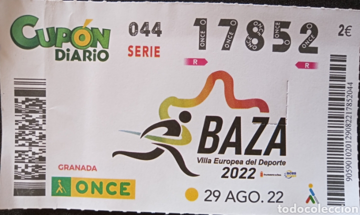Billets ONCE: CUP&Oacute;N ONCE. BAZA VILLA EUROPEA DEL DEPORTE 2022