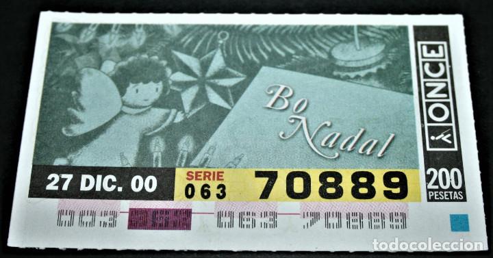 Cupones ONCE: CUP&Oacute;N ONCE - 27-DICIEMBRE-2000 - BO NADAL