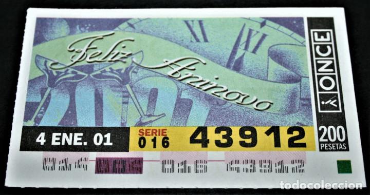 ONCE Coupons: CUP&Oacute;N ONCE - 4-ENERO-2001 - FELIZ ANINOVO