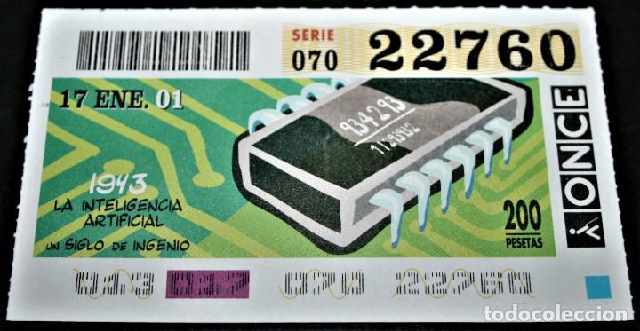 Cupones ONCE: CUP&Oacute;N ONCE - 17-ENERO-2001 - UN SIGLO DE INGENIO - 1943 LA INTELIGENCIA ARTIFICIAL