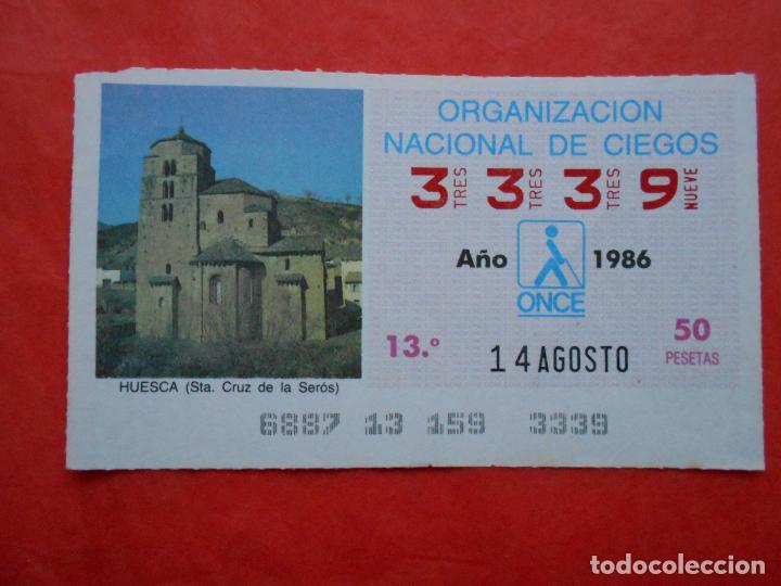 Cupones ONCE: CUPON ONCE 1986 14 DE AGOSTO - Foto 1