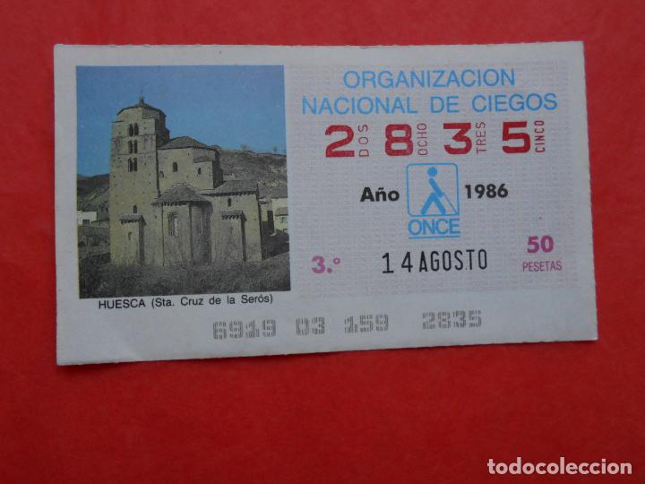 Cupones ONCE: CUPON ONCE 1986 14 DE AGOSTO - Foto 1