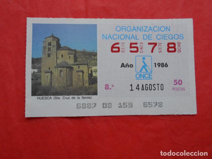 Cupones ONCE: CUPON ONCE 1986 14 DE AGOSTO - Foto 1