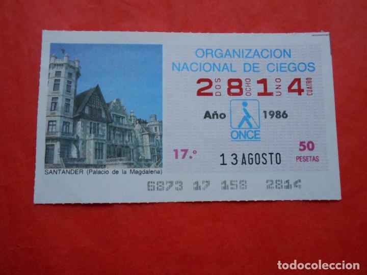 Cupones ONCE: CUPON ONCE 1986 13 DE AGOSTO - Foto 1