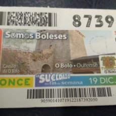 Cupones ONCE: SOMOS BOLESES DIC 2021. Lote 366339751