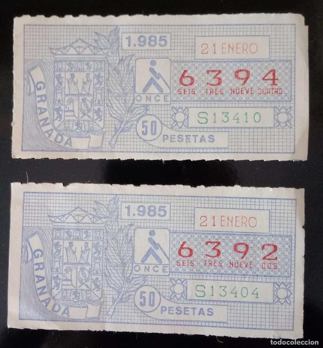 Cupones ONCE: Cupones del sorteo de la ONCE de Enero de 1985 - Foto 1