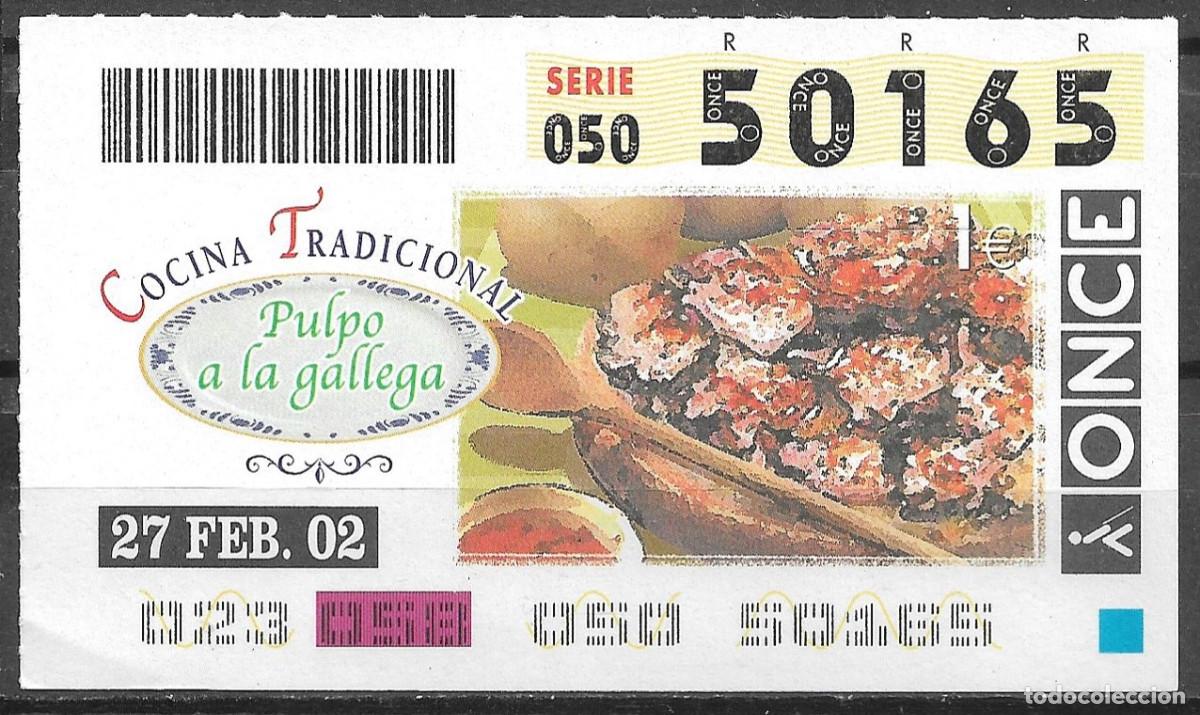 Cupones ONCE: ONCE,COCINA TRADICIONAL,27/02/02. - Foto 1