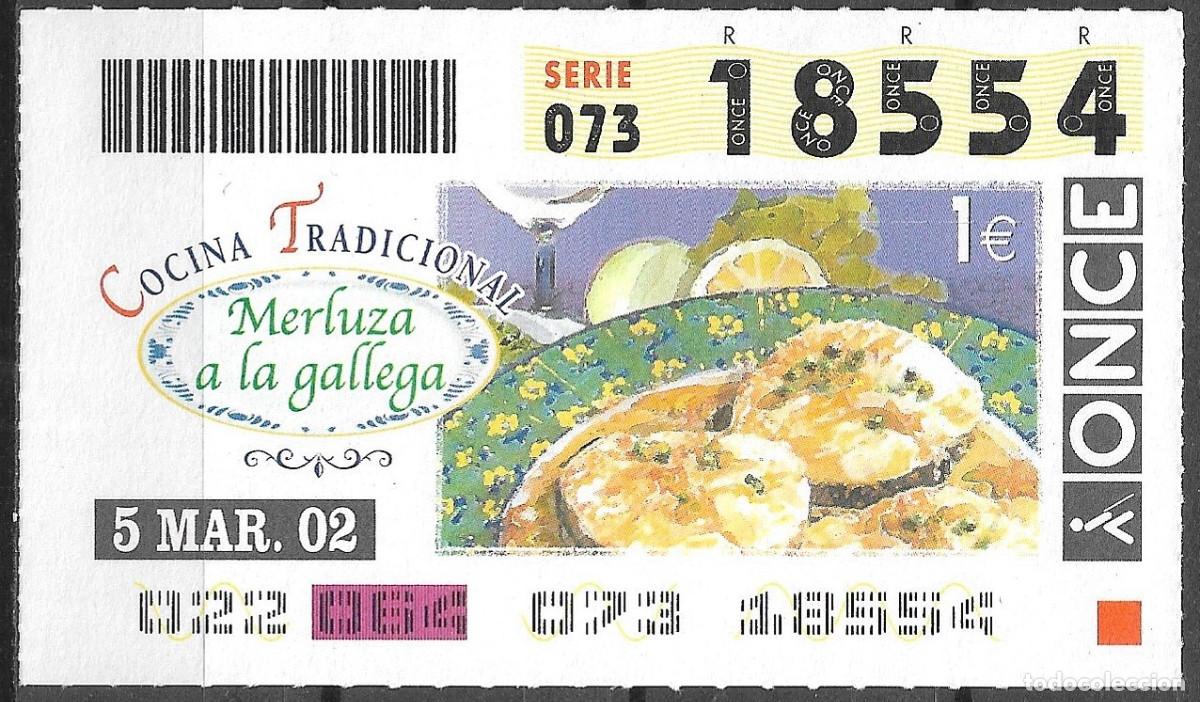 Cupones ONCE: ONCE,COCINA TRADICIONAL,05/03/02. - Foto 1