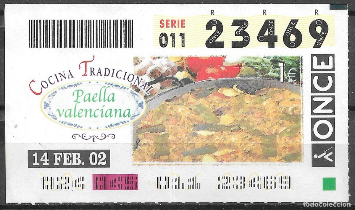 Cupones ONCE: ONCE,COCINA TRADICIONAL,14/02/02. - Foto 1