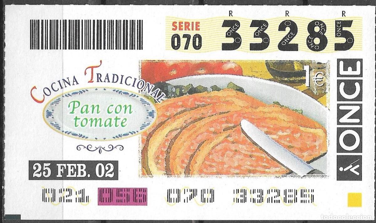 Cupones ONCE: ONCE,COCINA TRADICIONAL,25/02/02. - Foto 1