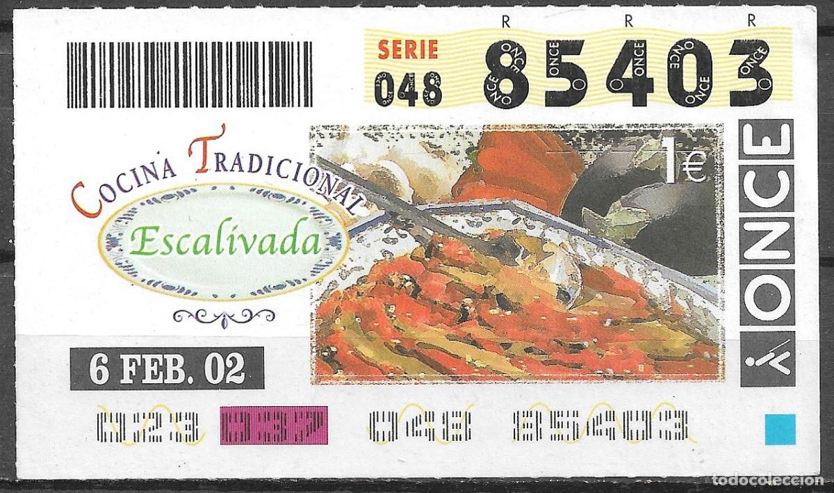 Cupones ONCE: ONCE,COCINA TRADICIONAL,06/02/02. - Foto 1