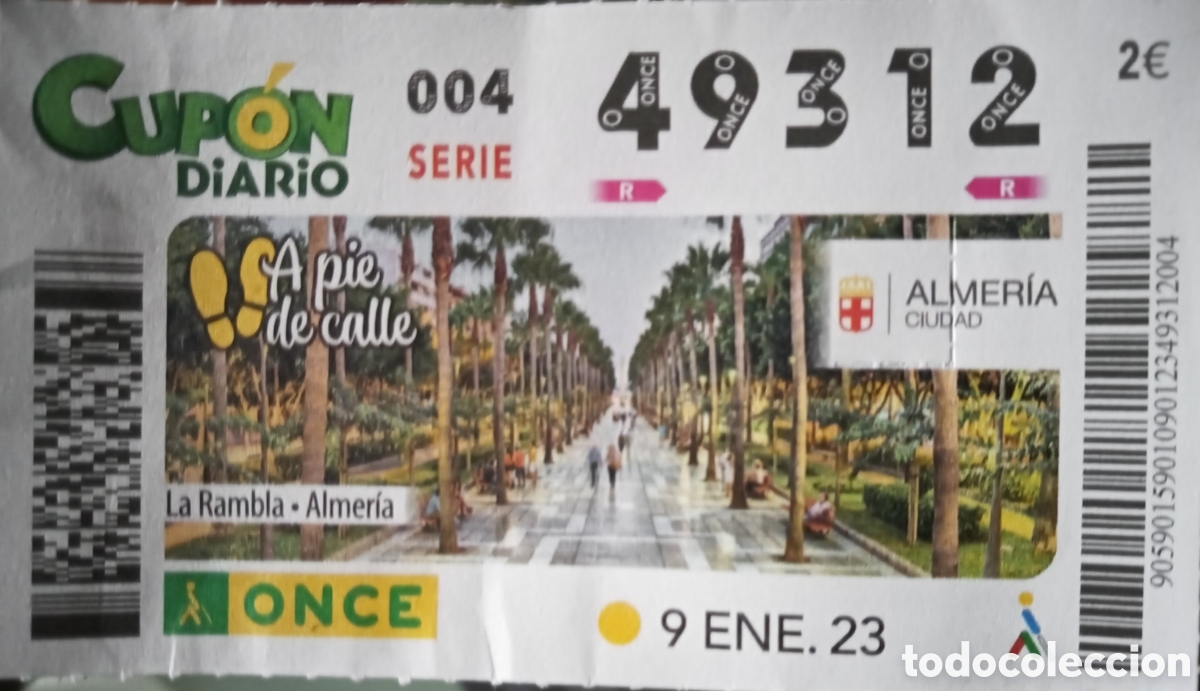 Cupones ONCE: CUP&Oacute;N ONCE. ALMER&Iacute;A - Foto 1