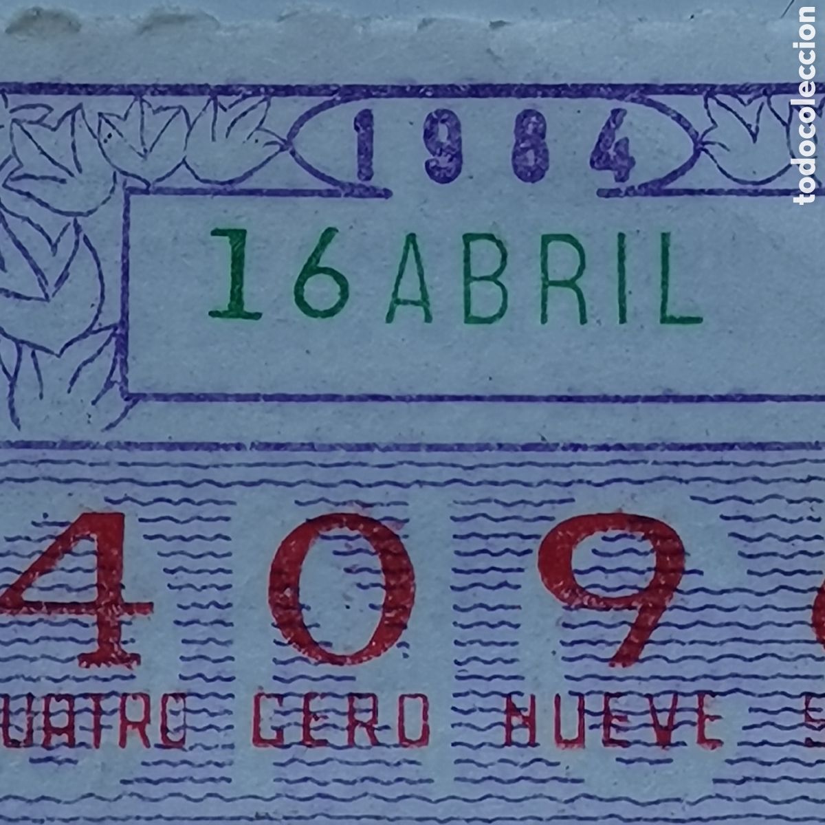 Cupones ONCE: Cup&oacute;n de la once de 1984, 16 de abril. - Foto 3